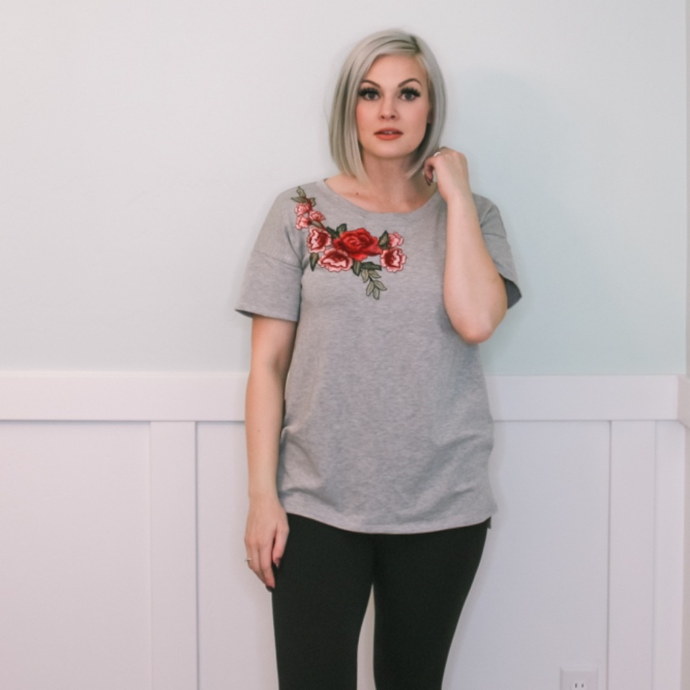 Rose Applique Top